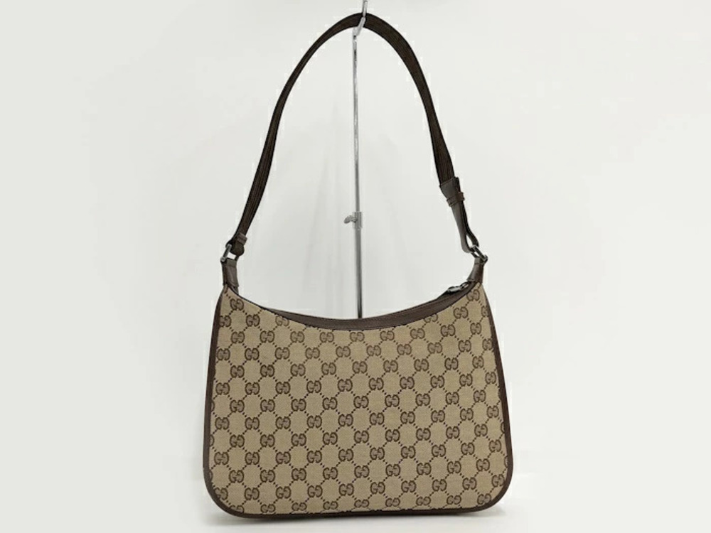 Gucci Canvas Shoulder GG Bag Brown